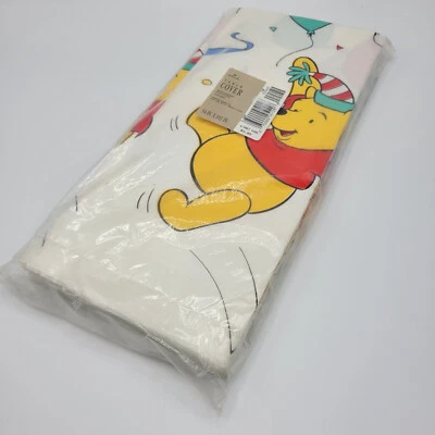 Vtg Winnie The Pooh Plastic Table Cover Disney Hallmark Party Tablecloth 54x102 - Image 1 of 4