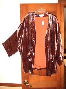 ANTHROPOLOGIE NWT Esme Velvet Kimono Cardigan. Size Large. Stunning! - Picture 1 of 7