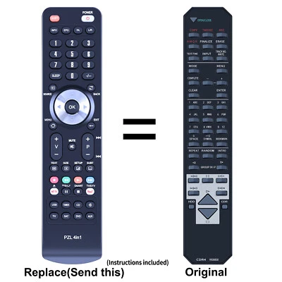 CDR4 V938850 Replacement Remote Control For Yamaha HDD CD-Recorder CDR-HD1300 - Image 1 of 4