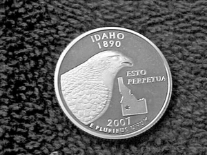 2007 S IDAHO STATE QUARTER FROM SILVER PROOF SET - Picture 1 of 2