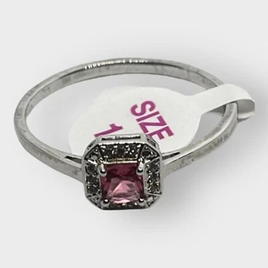 BOMB PARTY Dark RED RUBY W/Rhodium Plated Band SIZE 11 New - Picture 1 of 3