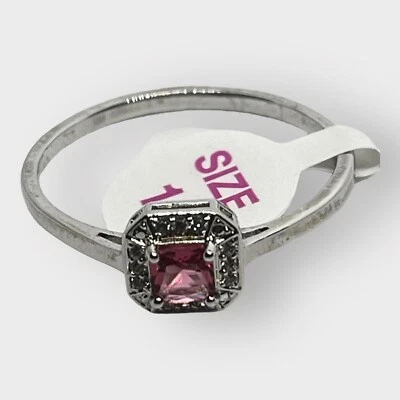 BOMB PARTY Dark RED RUBY W/Rhodium Plated Band SIZE 11 New - Image 1 of 3