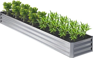 12X2X1Ft Galvanized Raised Garden Bed,Planter Raised Beds-Metal Garden Box,Large - Picture 1 of 8