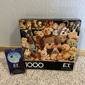 Vintage Springbok E.T. Puzzle puzzle extra terrestre 1000 pièces complet et VHS