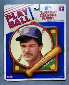 1989 TARA PLAY BALL! DON MATTINGLY SUPERSTAR PLAQUE / NEW YORK YANKEES / w/STAND - Picture 1 of 3