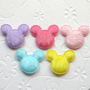 100 Stck. x 7/8 Zoll Gemischte Farben Gepolstert Filz Maus Kopf Applikationen für Mickey ST216B - Bild 1 von 6