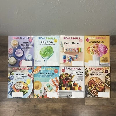 Real Simple Magazine Lot of 8 Various 2021 Lifestyle Entertain Food Organizing - Image 1 of 4