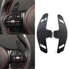 3K Carbon Fiber Steering Wheel Shift Paddle Black For Benz C43 C63 W205 Amg