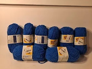 Lote de 8 hilos para niños Regia azul #7854 mezcla de lana 50 g/125 m cada uno - Imagen 1 de 5