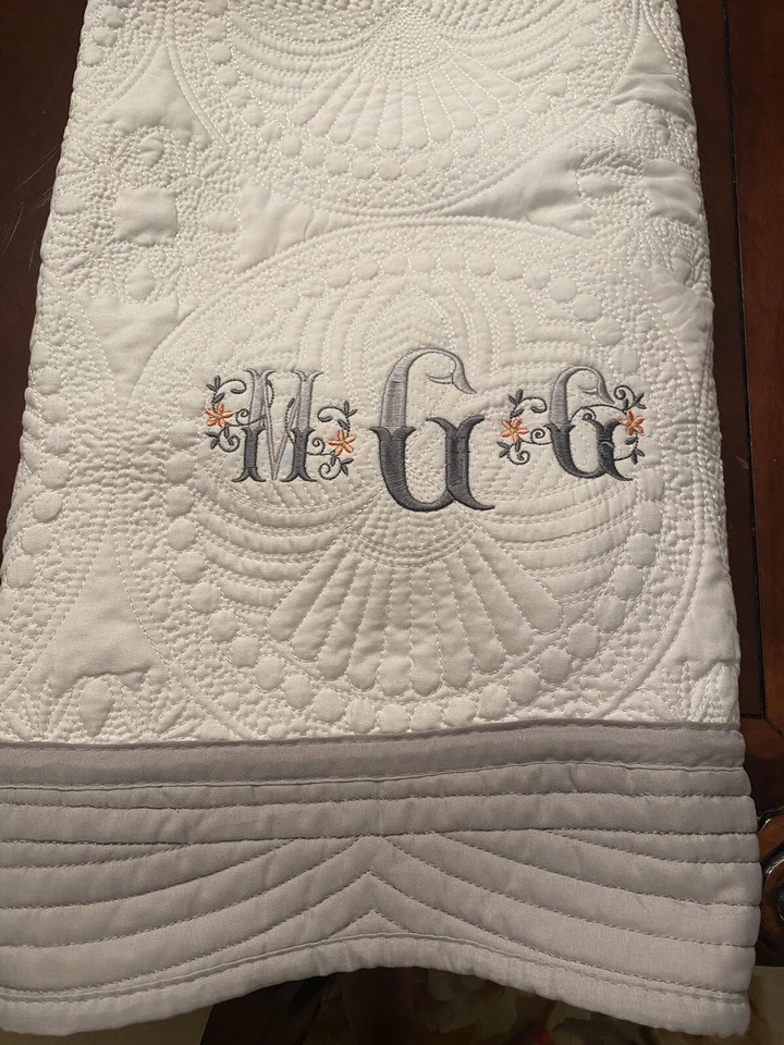 Красивое детское одеяло с монограммой  - Изображение 1 из 1