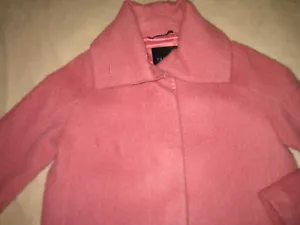 Talbots Pink Wool/Alpaca Coat. Optional Funnel Neck. Patch pockets. XS EUC - Picture 1 of 16