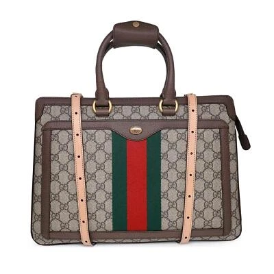 Mochila convertible para mujer Gucci Ophidia GG Supreme de lona de cuero Foto 1 de 4