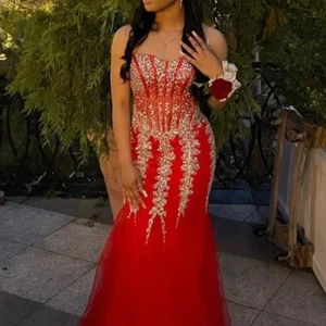 prom dress size 0 red - Picture 1 of 3