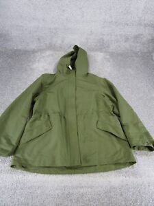 Uniqlo Jacket Womens L Utility Parka Olive Green Hooded NEW