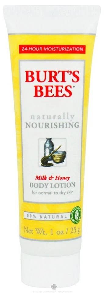 Burt's Bees 身体乳液天然滋养牛奶和蜂蜜 - 1 盎司 — 第 1/1 张图片