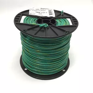 Accesorio de máquina herramienta Alan Wire 500 ft verde 12AWG T-90 THHN-THWN-2 MTW - Imagen 1 de 4