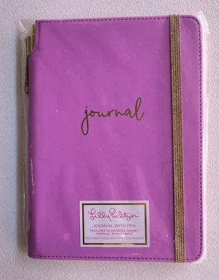 Lilly Pulitzer Journal Pen Amarena Pink Cherry Tropical Twist 128 Lined Pgs NEW - Image 1 of 4