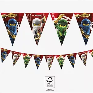 EcoNinja Bunting: Compostable Paper Garland for Lego Ninjago Parties - 2.3m - Picture 1 of 6