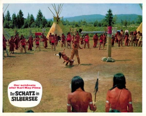 Der Schatz im Silbersee ORIGINAL Aushangfoto Pierre Brice Winnetou / Lex Barker - Picture 1 of 1