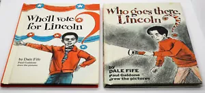 WHO'LL VOTE FOR LINCOLN? WHO GOES THERE Dale Fife Paul Galdone 1970s 2 HC Books - Bild 1 von 10