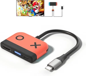 Adapter Dock for Nintendo Switch with HDMI TV USB 3.0 Port and USB C Charging - Picture 1 of 14