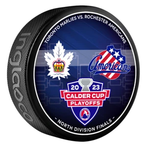 2023 AHL Calder Cup Playoffs Duelling Puck Toronto Marlies gegen Rochester Amerikaner - Bild 1 von 2