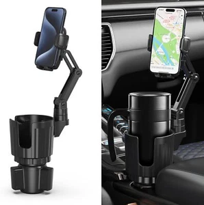 Cup Holder Phone Mount 2 in 1 Universal Cup Holder Expander Adjustable Base - Picture 1 of 7