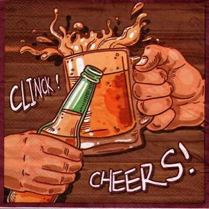 Serviettes en papier bière boisson santé ! Paper napkins beer drink cheers ! - Picture 1 of 1