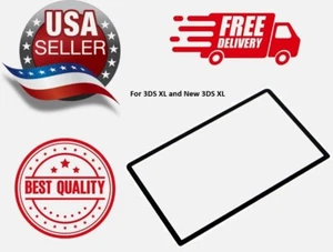 USA Seller Top Screen Lens for Nintendo 3DS XL & New 3DS XL Plastic Cover Black - Picture 1 of 3