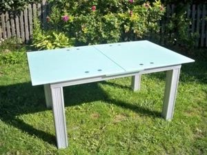 Glass Table Dining Room Table Extension Table - Picture 1 of 1