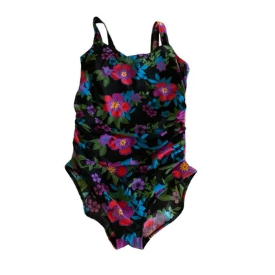 L.L.Bean Sunblocking Slimming One Piece Swimsuit Sz 16 Floral UPF 40+Cruise Chic - Image 1 of 4