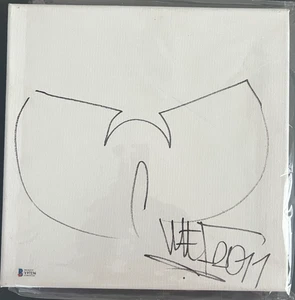 Method Man Signed Wu Tang Sketch Canvas Autograph Beckett BAS - Picture 1 of 5