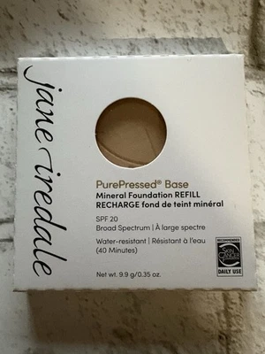 Base mineral Jane Iredale PurePressed repuesto FPS 20 0,35 oz bronceado Foto 1 de 2
