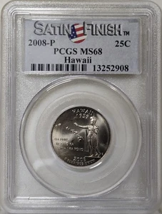 2008-P 25C PCGS MS68 - Clad  Satin Finish Hawaii Quarter - Picture 1 of 2