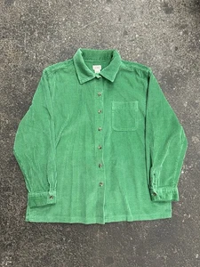 L.L. Camisa para mujer Bean Pana Abotonada Grande Verde Preppy Cuello Clásico - Imagen 1 de 5