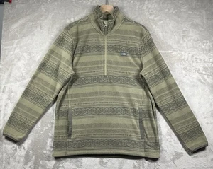 Aftco 1/2 Zip Fleece Sweater Pullover Men’s Large Green Southwest Pockets - Picture 1 of 6