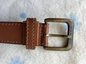 HARLEY-DAVIDSON Gürtel hochwertiger brauner Ledergürtel mit Metallschnalle 80er Jahre - Bild 1 von 6