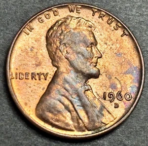 1960 D Small Date Memorial Penny with Filled In “B” Error Cent Error - Picture 1 of 14