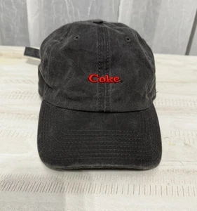 Coca-Cola Coke Mütze Kappe Riemen hinten grau gesticktes Logo Herren amerikanische Nadel - Bild 1 von 5