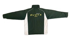 Oregon Ducks Jacket Men’s M Green White Full Zip Red Oak Sportswear NCAA - Picture 1 of 3
