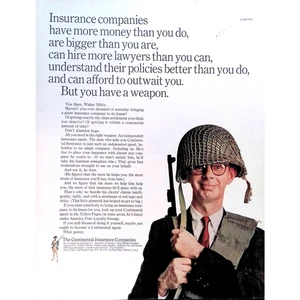 1961 Print Ad Continental Insurance See Your Independent Agents 11x14 Vintage - Picture 1 of 3
