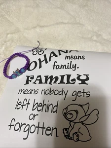 Disney LIlo & Stitch lila "Stitch" Ohana Armband  - Bild 1 von 5