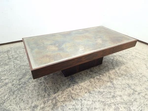 Bernhard Rohne Designer Table 1960 Coffee Table Copper Marked Brutalist - Picture 1 of 12