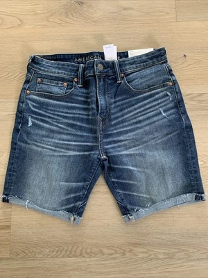 Pantalones Cortos de Denim American Eagle Outfitters Airflex Para Hombre 32 Azul Algodón Dobladillo Crudo Foto 1 de 4