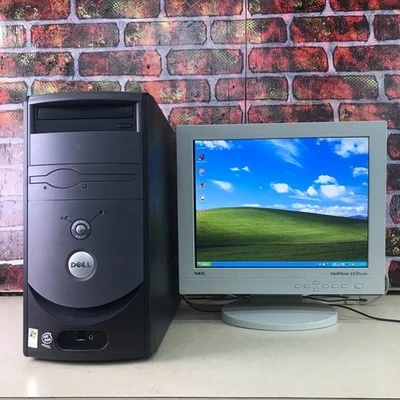 PC Dell Dimension 2400 para juegos retro Celeron 2,40 Hz 768 MB RAM (Windows XP) Foto 1 de 4