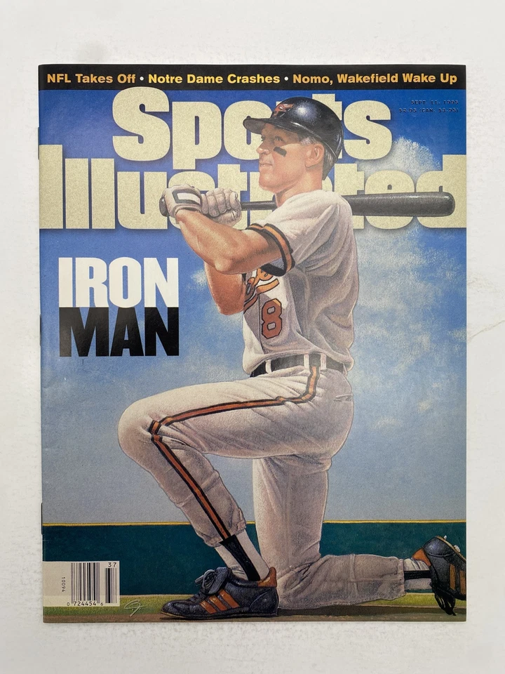 1995 Sports Illustrated Sept 11 Iron Man Cal Ripken Jr Newsstand High Grade - Image 1 of 3