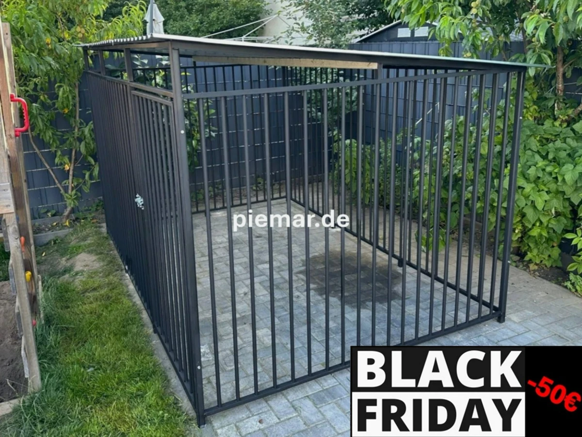 Hunde-Laufgitterabdeckung Für 61 Cm Gehege – Halbes Netz, Ausbruchsicher, Schwarz