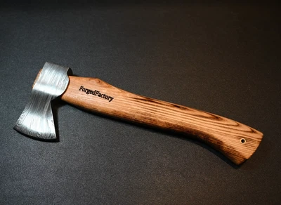 Nuevo Hacha Pequeña Hecha a Mano 12" Acero Damasco Camping Hacha Regalo con Funda de Cuero Foto 1 de 4