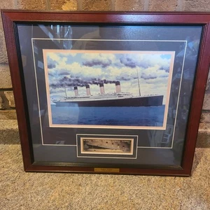 Vintage R.M.S. Titanic "Out To Sea" Postal Commemorative Framed Stamps  - Picture 1 of 11