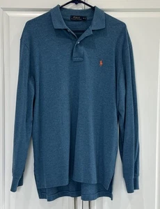Polo Ralph Lauren Hemd Herren LARGE Langarm Blau Baumwolle Pony 100% Baumwolle - Bild 1 von 8